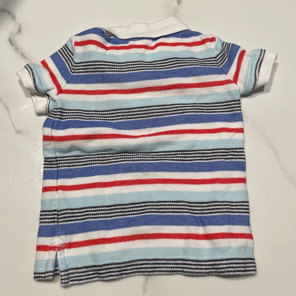 - Janie and Jack Striped Boys Polo - Size 3-6 Months | Classic Babywear - Picture 3 of 3